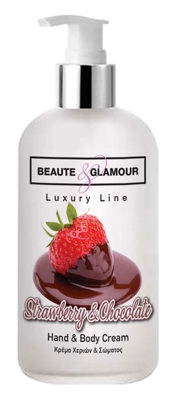 Beaute Glamour Kρέμα χεριών και σώματος Σοκολάτα & Φράουλα 250ml
